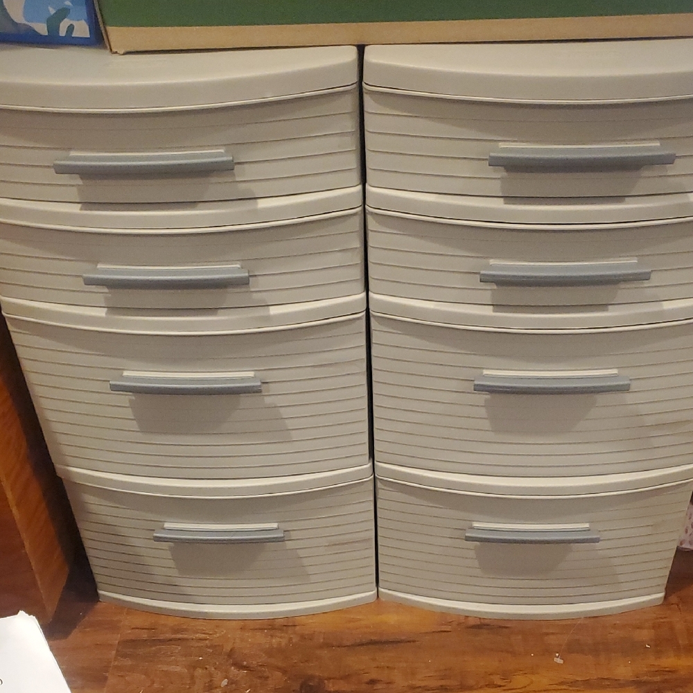 Elegant Gray Storage Drawer Unit